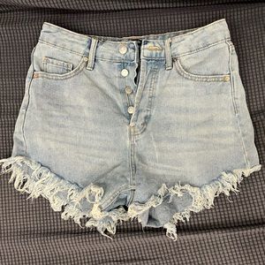 Denim cutoff shorts. Size 4